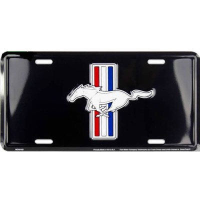 GE Black Mustang Lisence Plate 